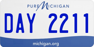 MI license plate DAY2211