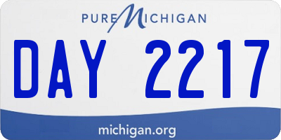 MI license plate DAY2217