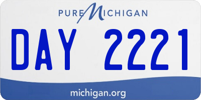 MI license plate DAY2221