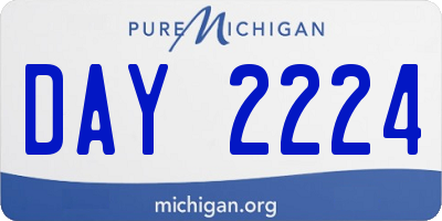 MI license plate DAY2224