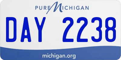 MI license plate DAY2238