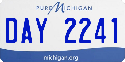 MI license plate DAY2241