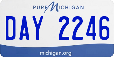 MI license plate DAY2246