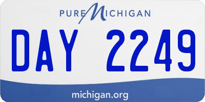 MI license plate DAY2249