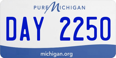 MI license plate DAY2250