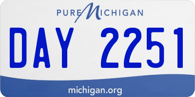 MI license plate DAY2251