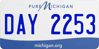 MI license plate DAY2253
