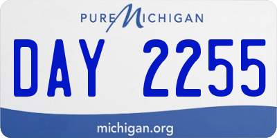 MI license plate DAY2255