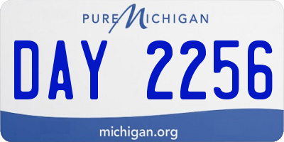 MI license plate DAY2256