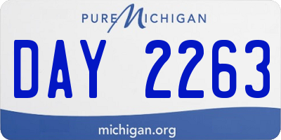 MI license plate DAY2263