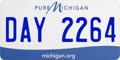 MI license plate DAY2264