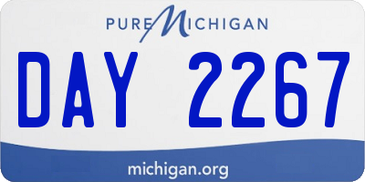 MI license plate DAY2267