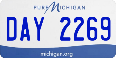 MI license plate DAY2269