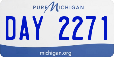 MI license plate DAY2271