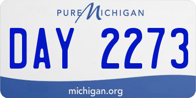 MI license plate DAY2273
