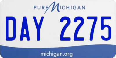 MI license plate DAY2275