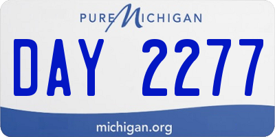 MI license plate DAY2277
