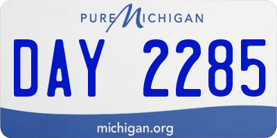 MI license plate DAY2285