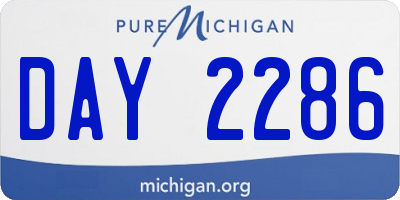 MI license plate DAY2286