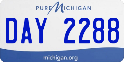 MI license plate DAY2288