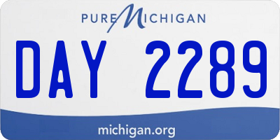 MI license plate DAY2289