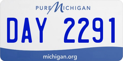 MI license plate DAY2291