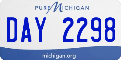 MI license plate DAY2298