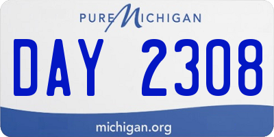 MI license plate DAY2308