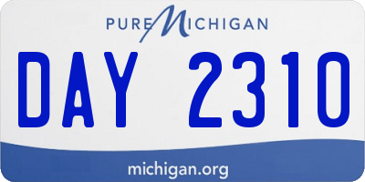 MI license plate DAY2310