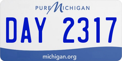 MI license plate DAY2317