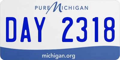MI license plate DAY2318