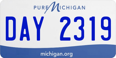 MI license plate DAY2319