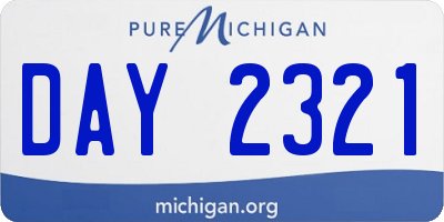MI license plate DAY2321