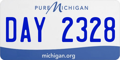 MI license plate DAY2328