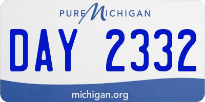 MI license plate DAY2332