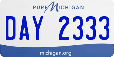 MI license plate DAY2333