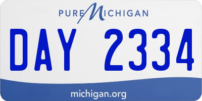MI license plate DAY2334