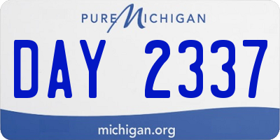 MI license plate DAY2337