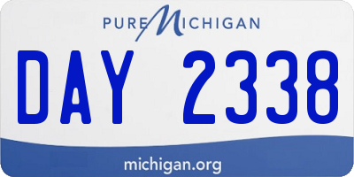 MI license plate DAY2338