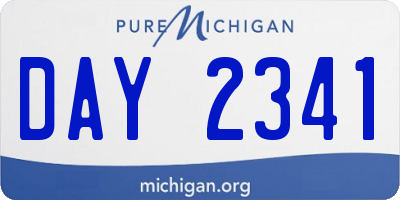 MI license plate DAY2341