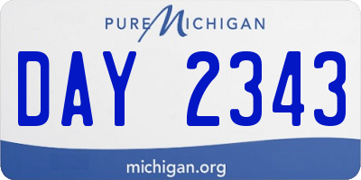 MI license plate DAY2343