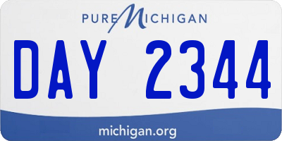 MI license plate DAY2344