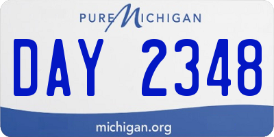 MI license plate DAY2348