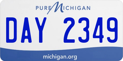 MI license plate DAY2349
