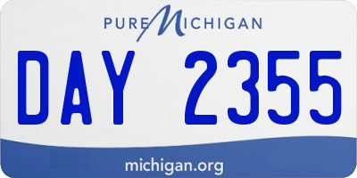 MI license plate DAY2355