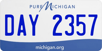 MI license plate DAY2357