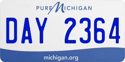MI license plate DAY2364
