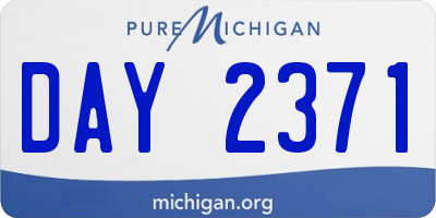 MI license plate DAY2371