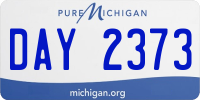 MI license plate DAY2373