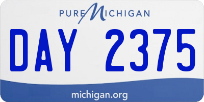 MI license plate DAY2375